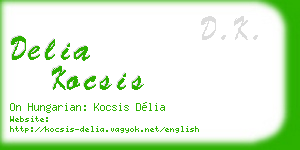 delia kocsis business card